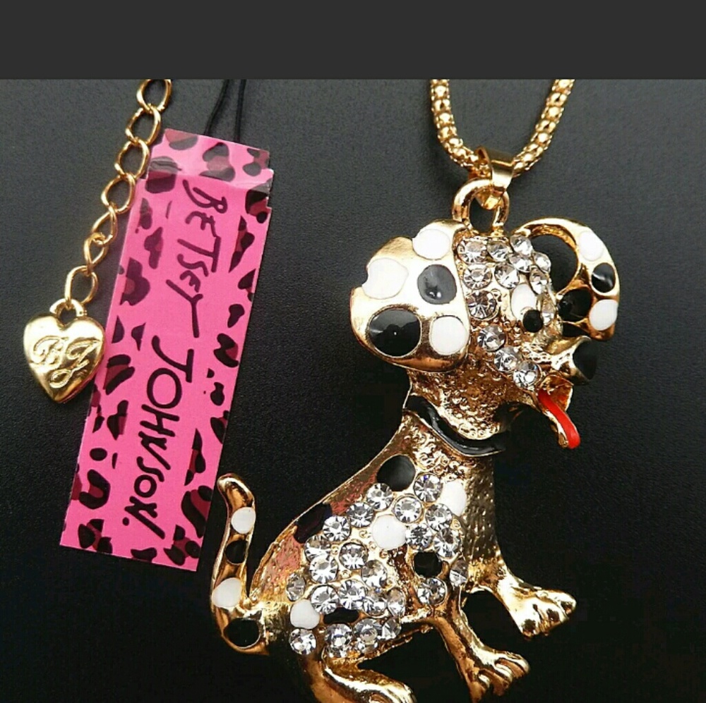 Betsey Johnson black and white enamel